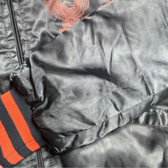 Vintage Harley Davidson Jacket Mens Small Satin Bomber 80s 90s Union Made Eagle - Picture 11 of 11